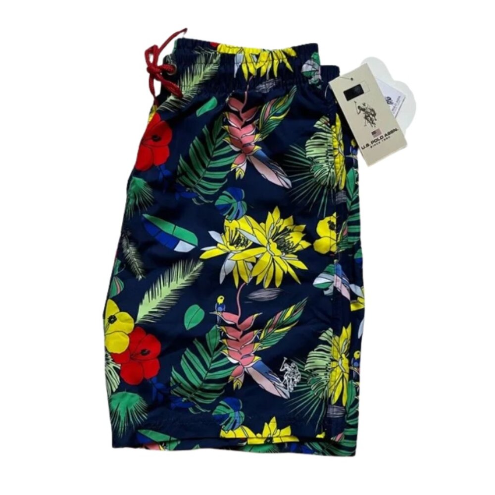 U.S. Polo Assn. Hawaiian Swim Trunks, Size M